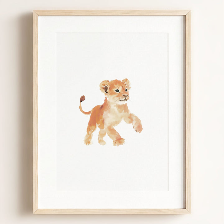 Watercolor Lion Art