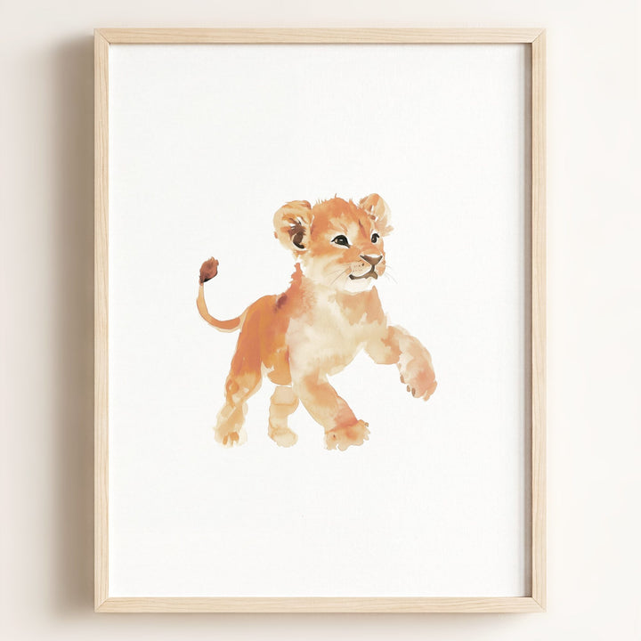 Watercolor Lion Art