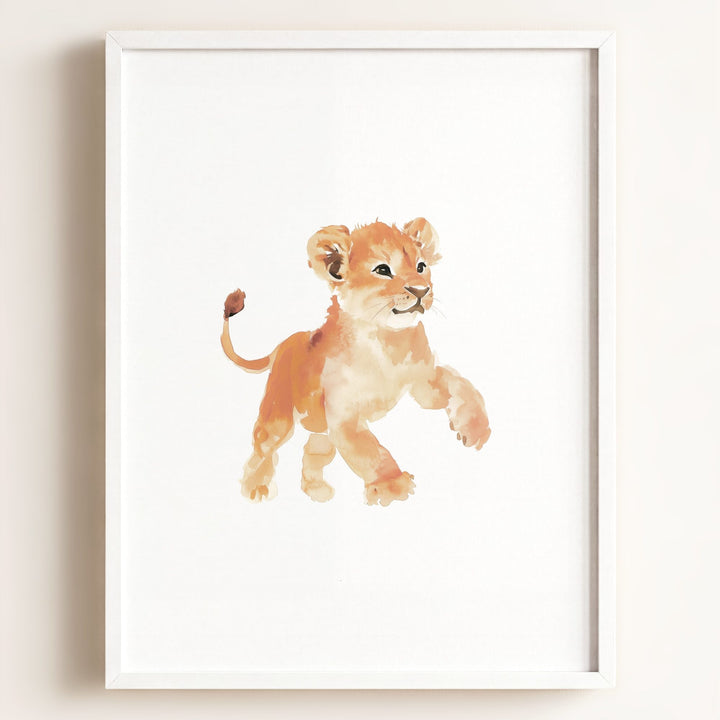 Watercolor Lion Art