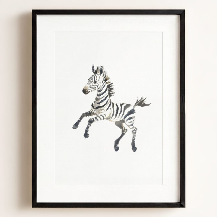 Watercolor Zebra Art Print