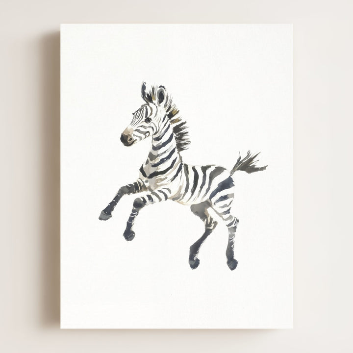 Watercolor Zebra Art Print