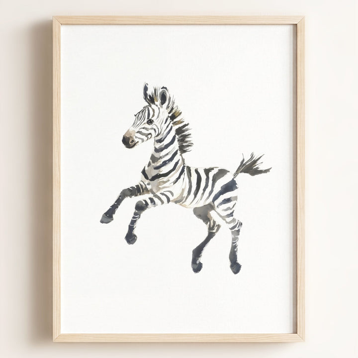 Watercolor Zebra Art Print