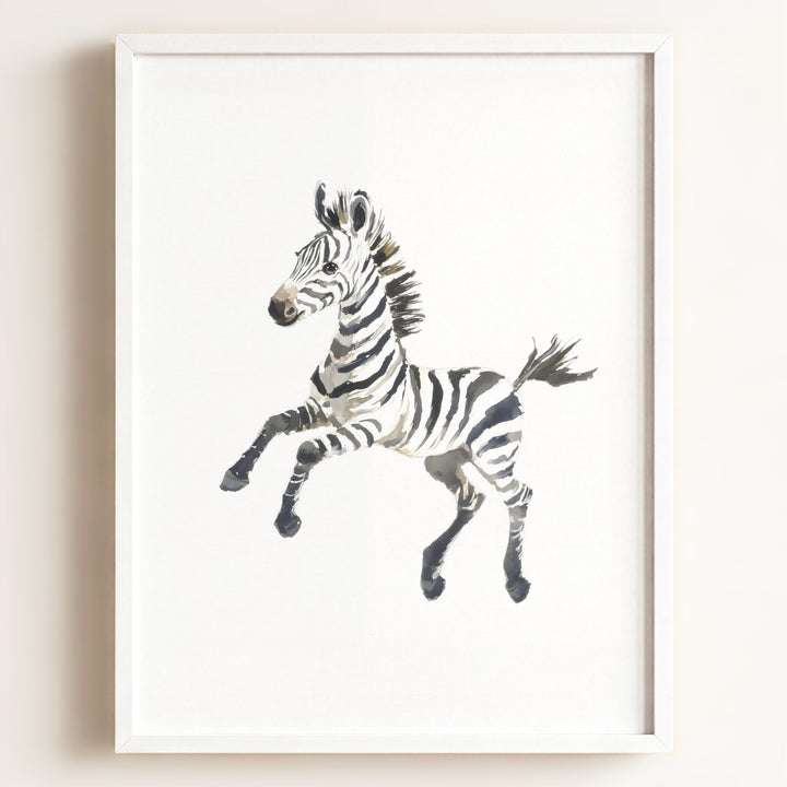 Watercolor Zebra Art Print