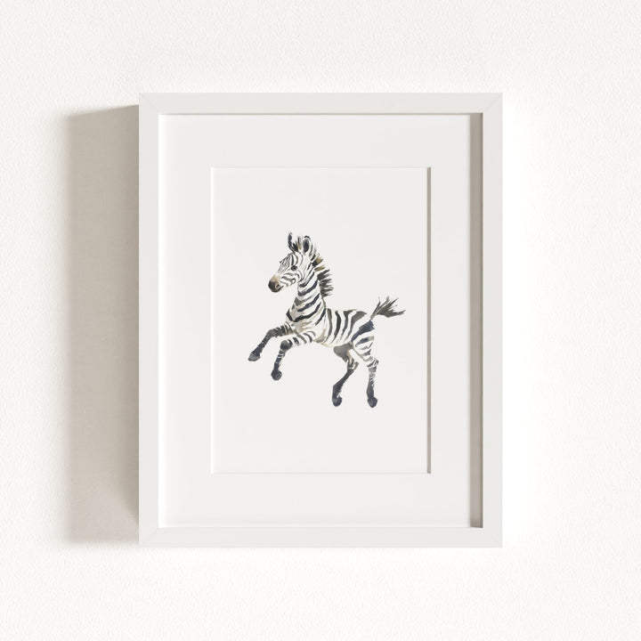 Watercolor Zebra Art Print