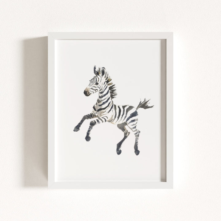 Watercolor Zebra Art Print