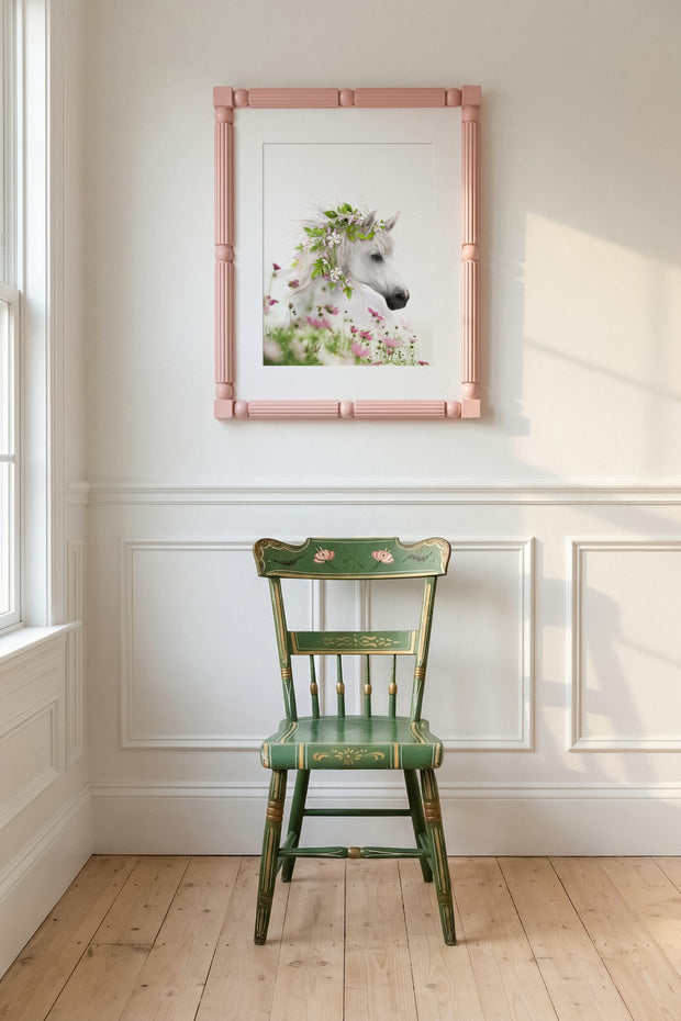 Horse with Flower Crown and Wildflowers