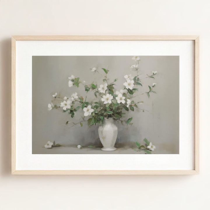 White Blossoms Art Print