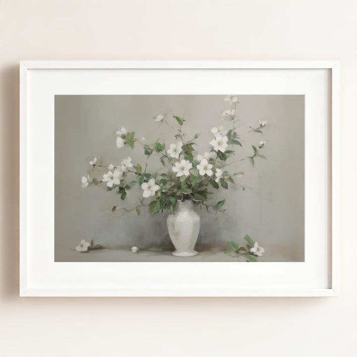 White Blossoms Art Print