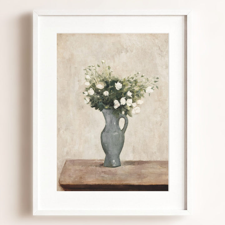 White Flowers Art Print