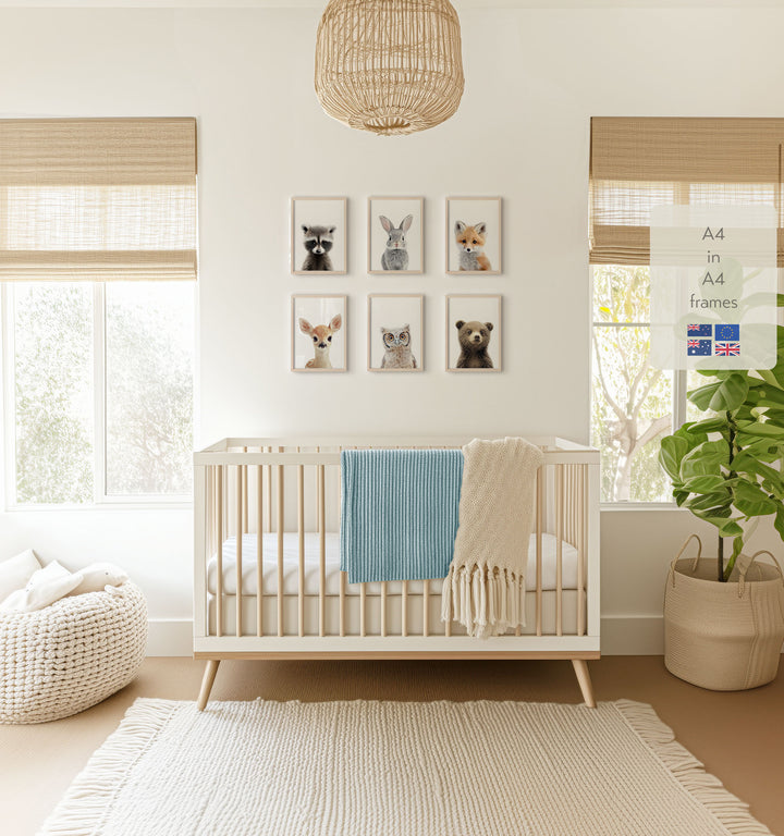 Woodland Animals Set of 6 Nursery Art Prints