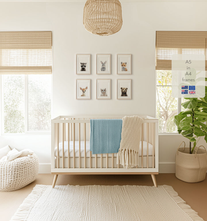 Woodland Animals Set of 6 Nursery Art Prints