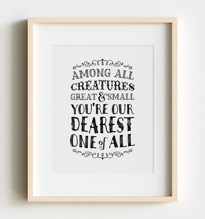 Among all creatures great and small