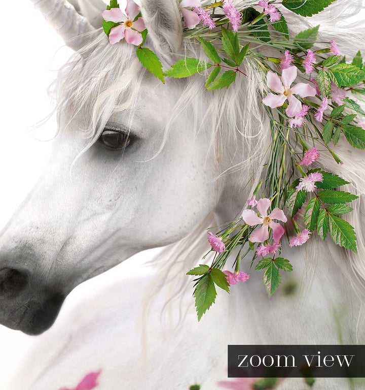 Unicorn with Flower Crown Portrait