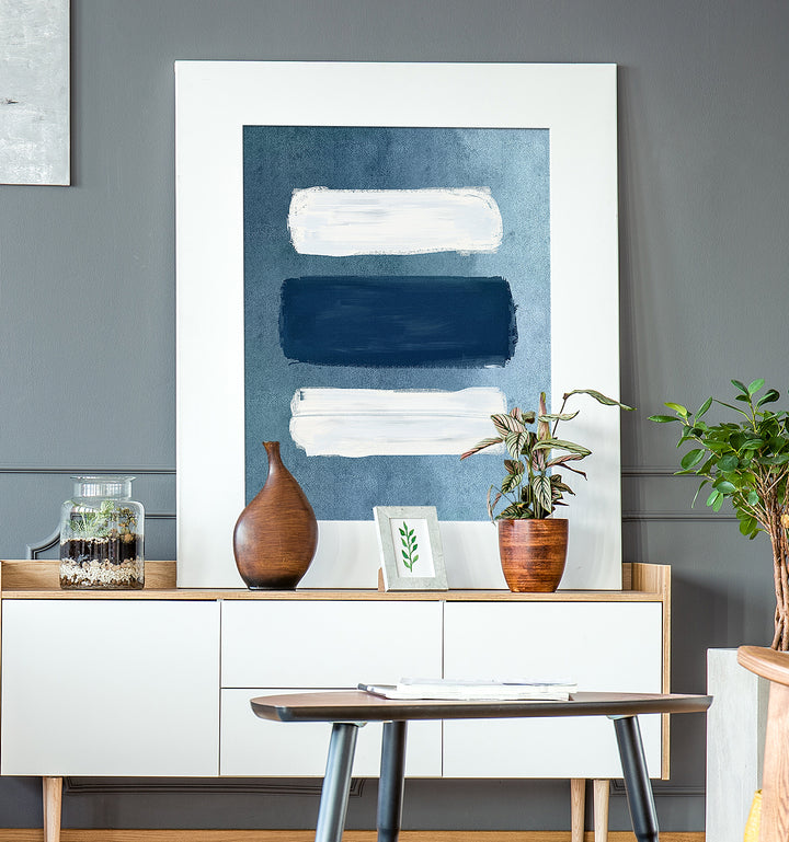 Indigo Abstract Brushstrokes