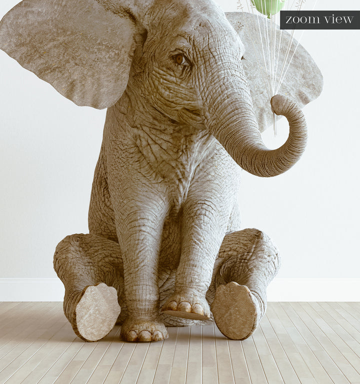 Elephant with Balloons Art Print