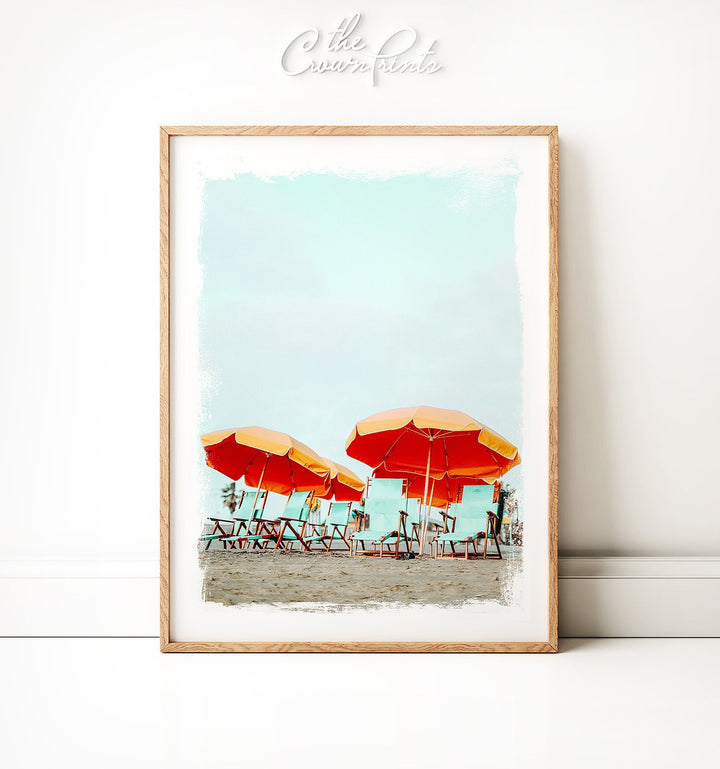 Beach Umbrellas Print - The Crown Prints