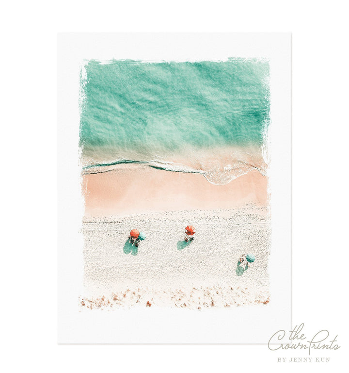 Aerial Beach Print - The Crown Prints