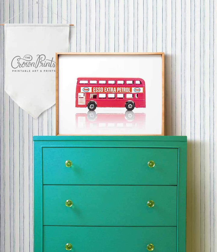 Toy Car: Double Decker Bus Print - The Crown Prints