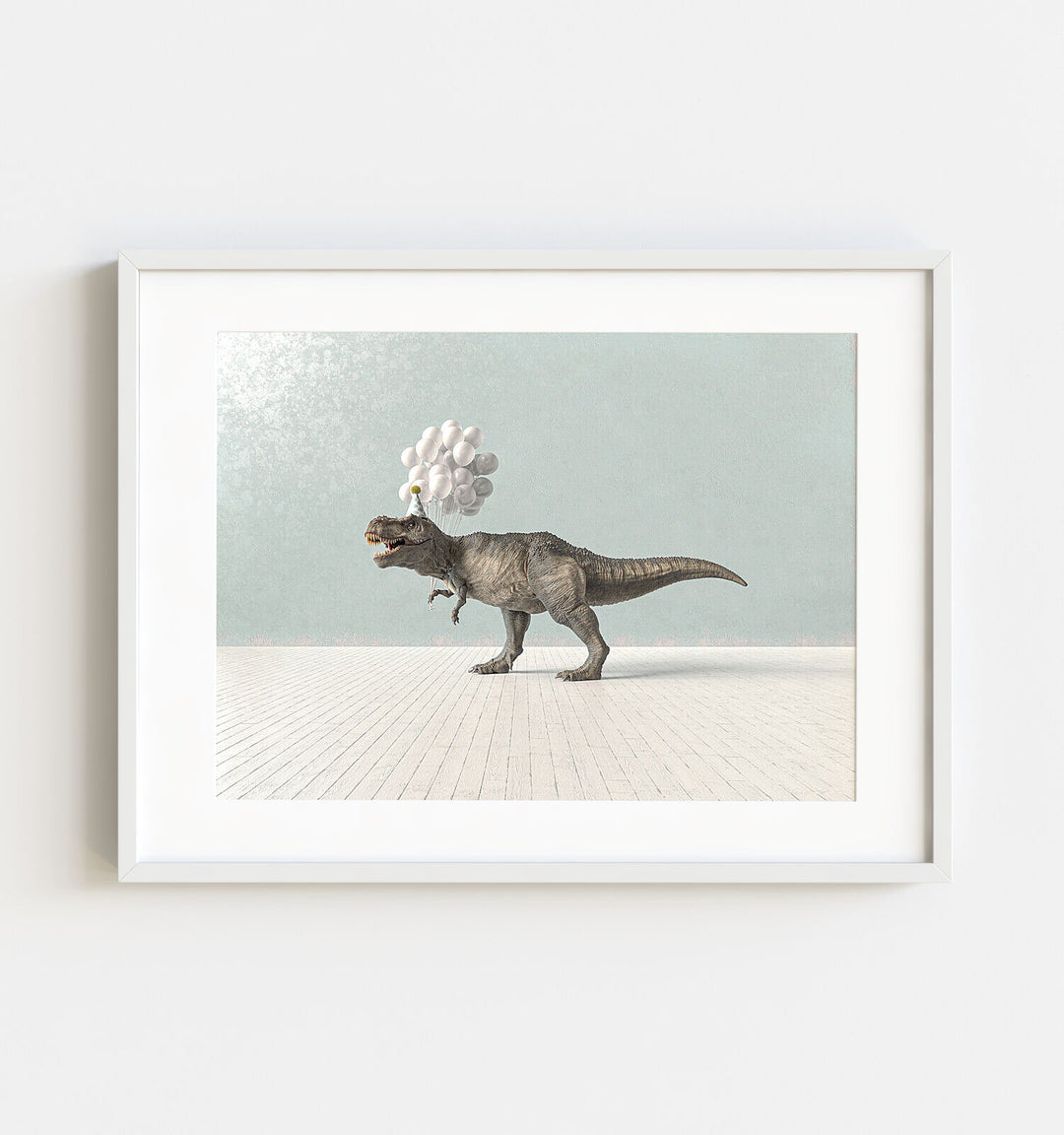 Tyrannosaurus rex Party Animal Horizontal Art Print