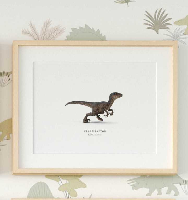 Prehistoric Creatures & Dinosaurs Set of 6 Boy Room Decor Prints