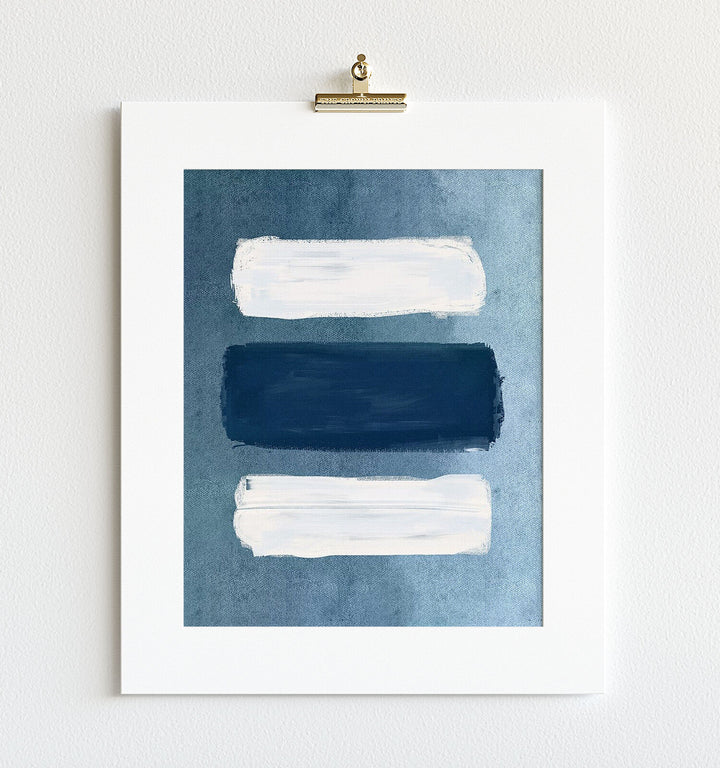 Indigo Abstract Brushstrokes