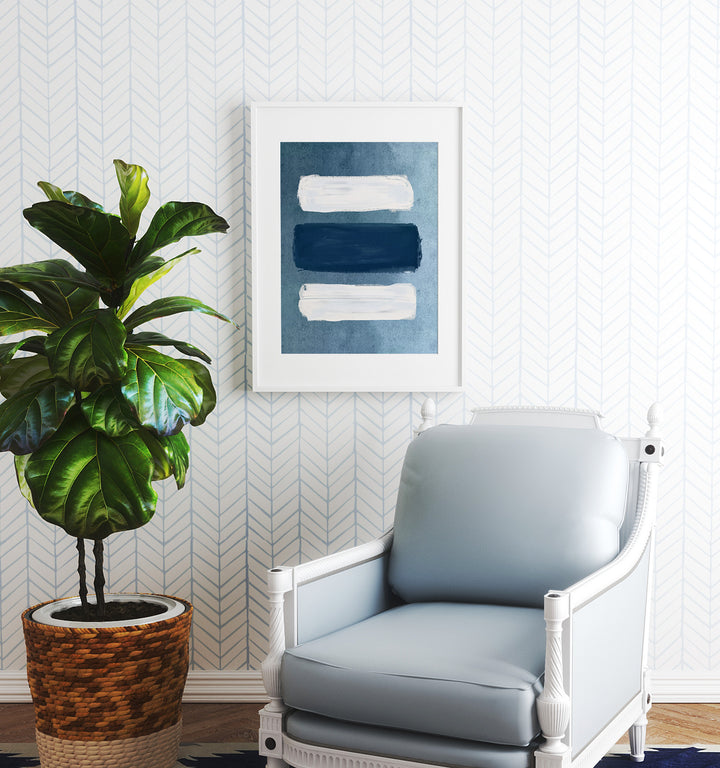 Indigo Abstract Brushstrokes