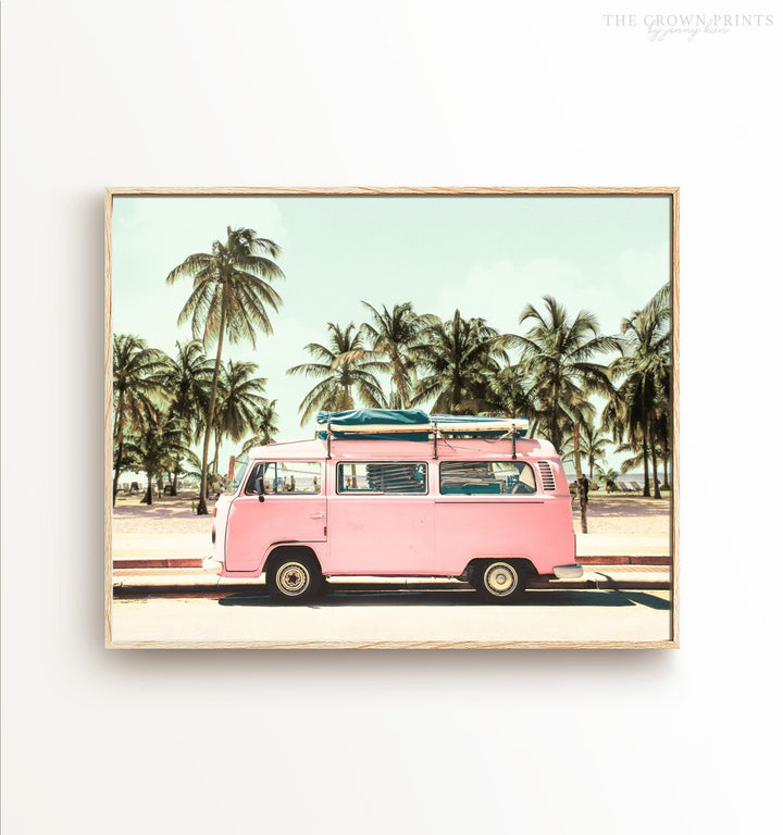 Pink VW Bus Love | Horizontal