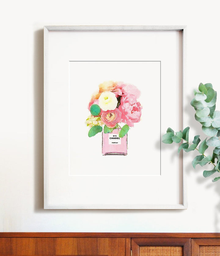 Watercolor Chanel Floral Print - The Crown Prints