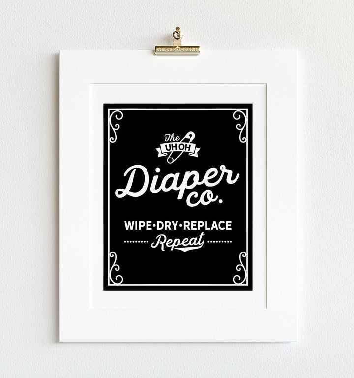 Uh Oh Diaper Co - Funny Nursery Art