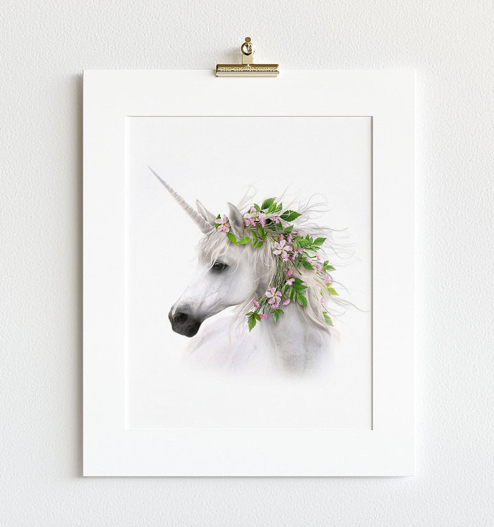 Unicorn with Flower Crown Vignette