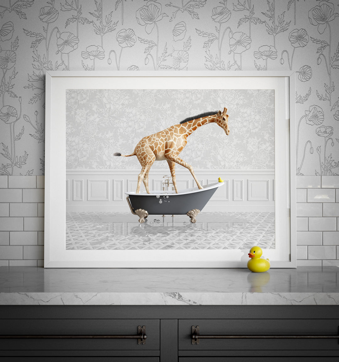 Animals in Bathtubs prints by The Crown Prints