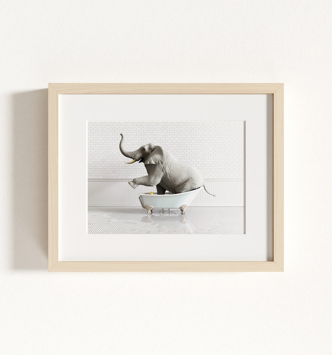 Framed Animals in Bathtubs - Mix and Match Horizontal