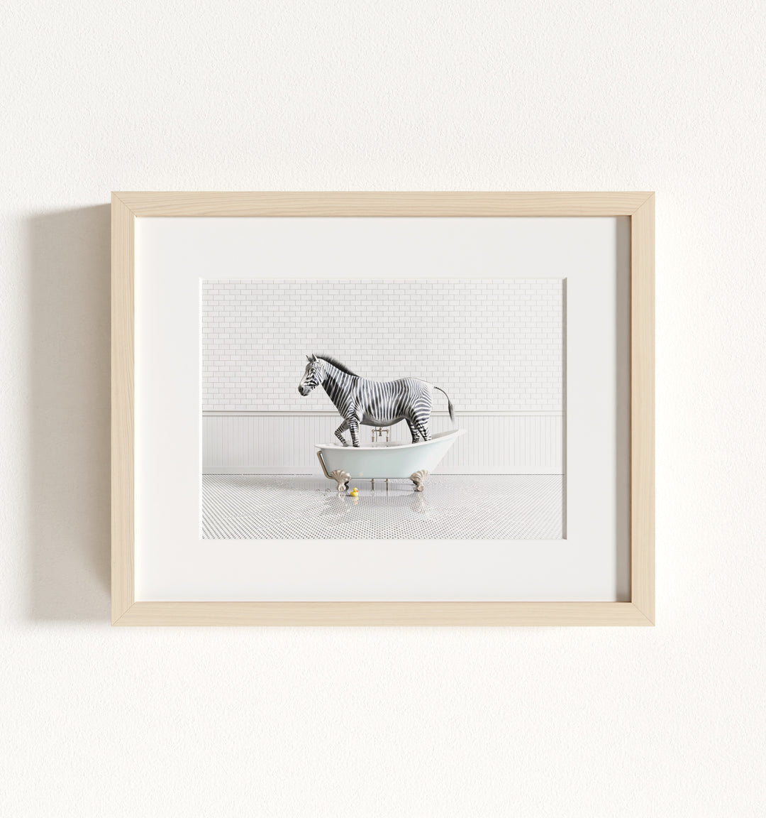 Framed Animals in Bathtubs - Mix and Match Horizontal