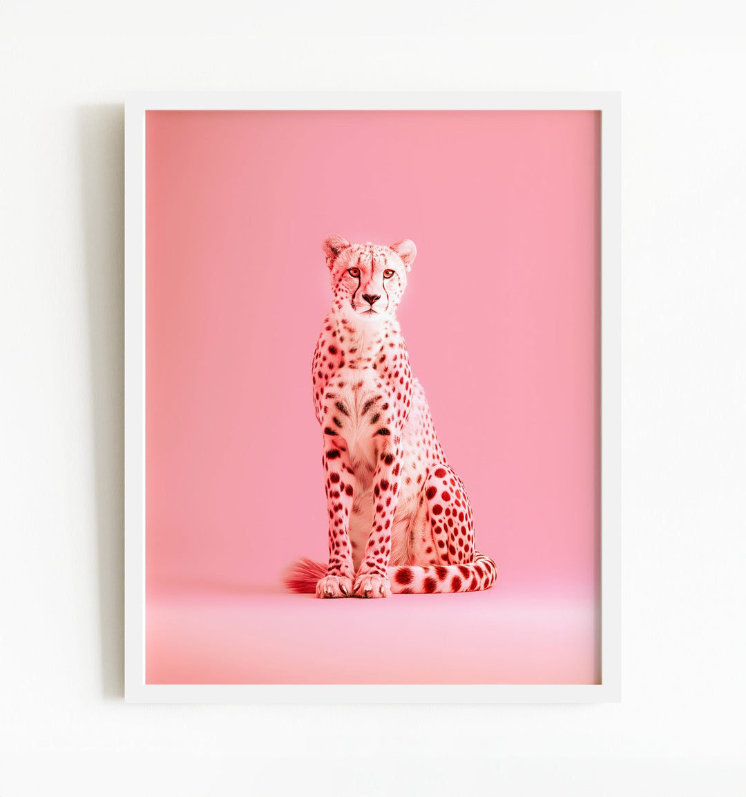 Pink Wild Cat Portraits Set of 3 Art Prints