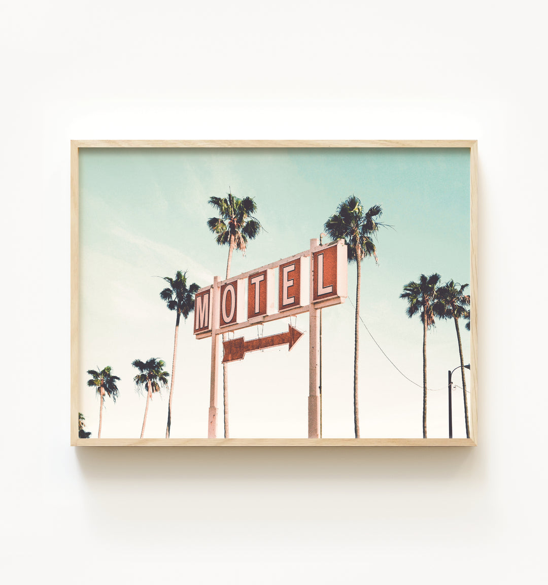 Retro Motel and Palms - horizontal wall art