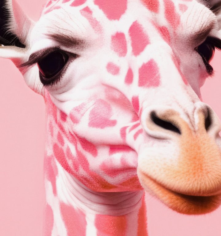 Pink Giraffe Wall Art Print