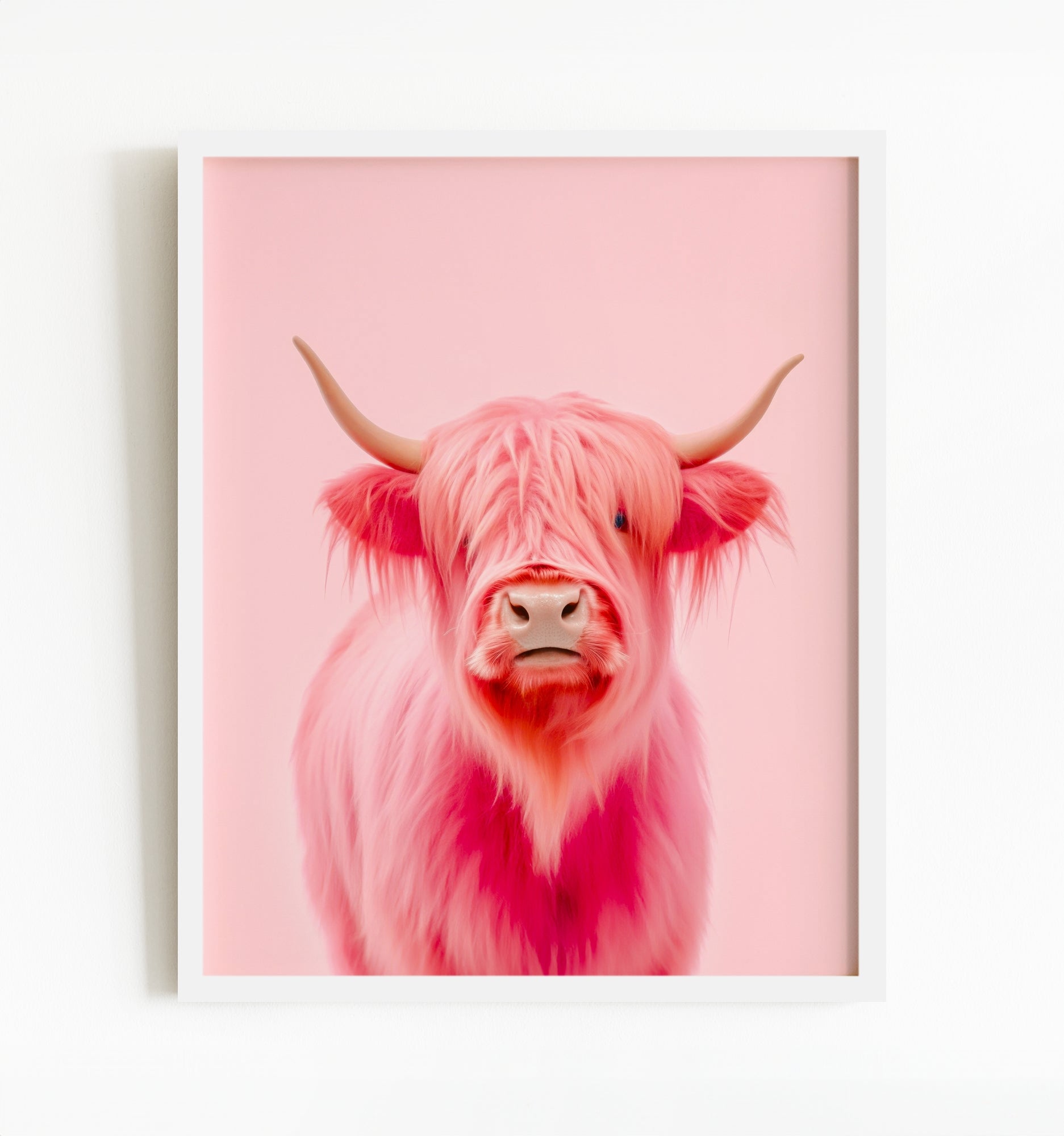 Pink Cow in Meadow · Creative Fabrica