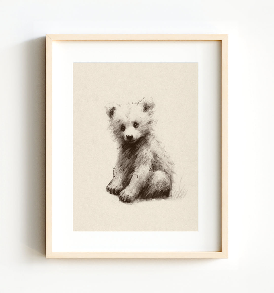 Sketchbook Bear Nursery Art Print