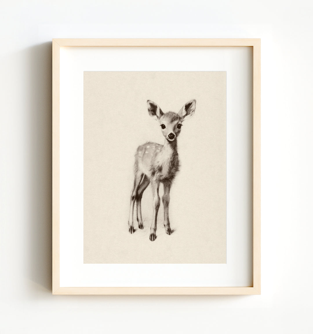 Sketchbook Deer Nursery Art Print