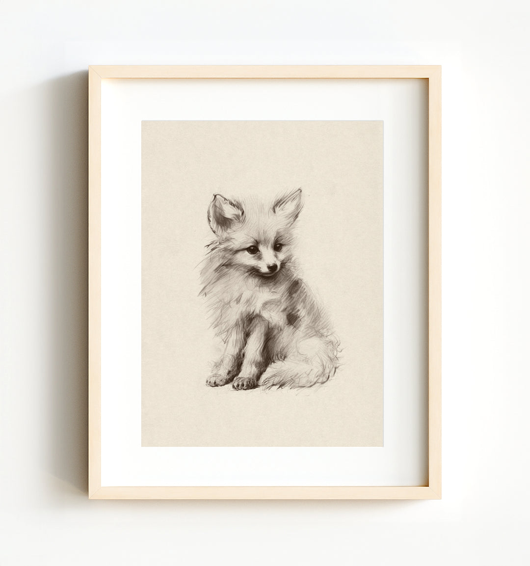 Sketchbook Fox Nursery Art Print