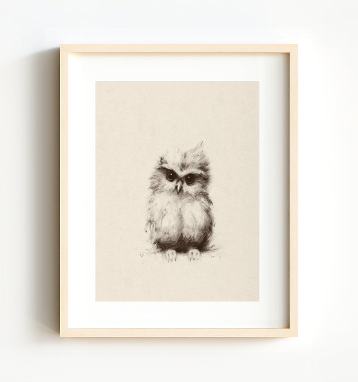 Sketchbook Owl Nursery Art Print