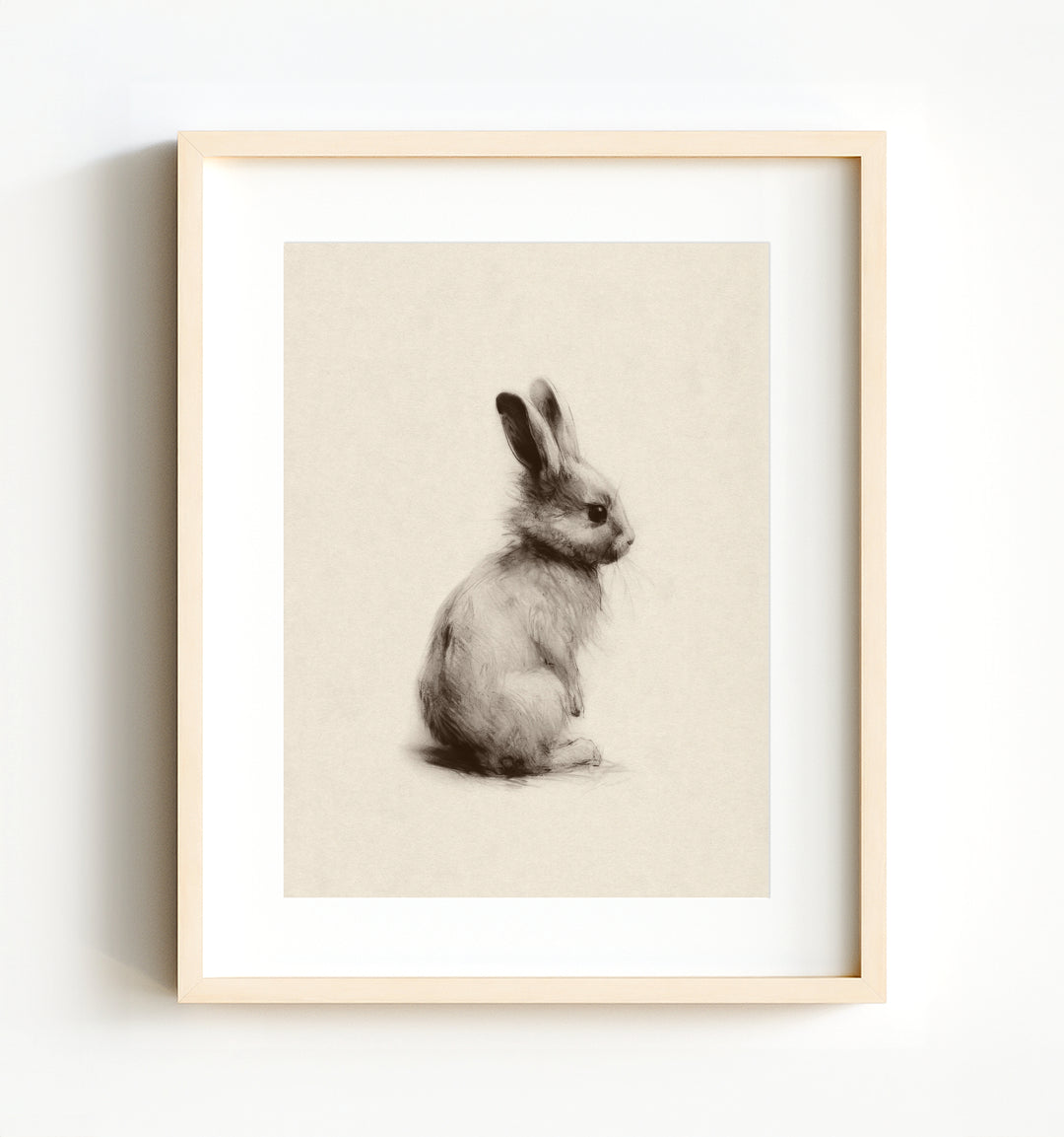 Sketchbook Rabbit Nursery Art Print