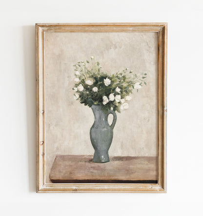 White Flowers Art Print