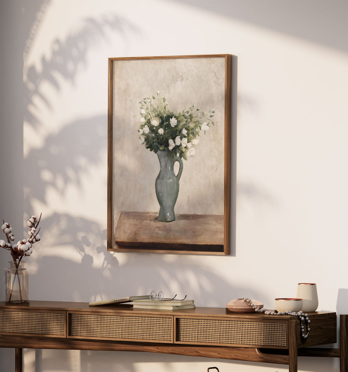 White Flowers Art Print