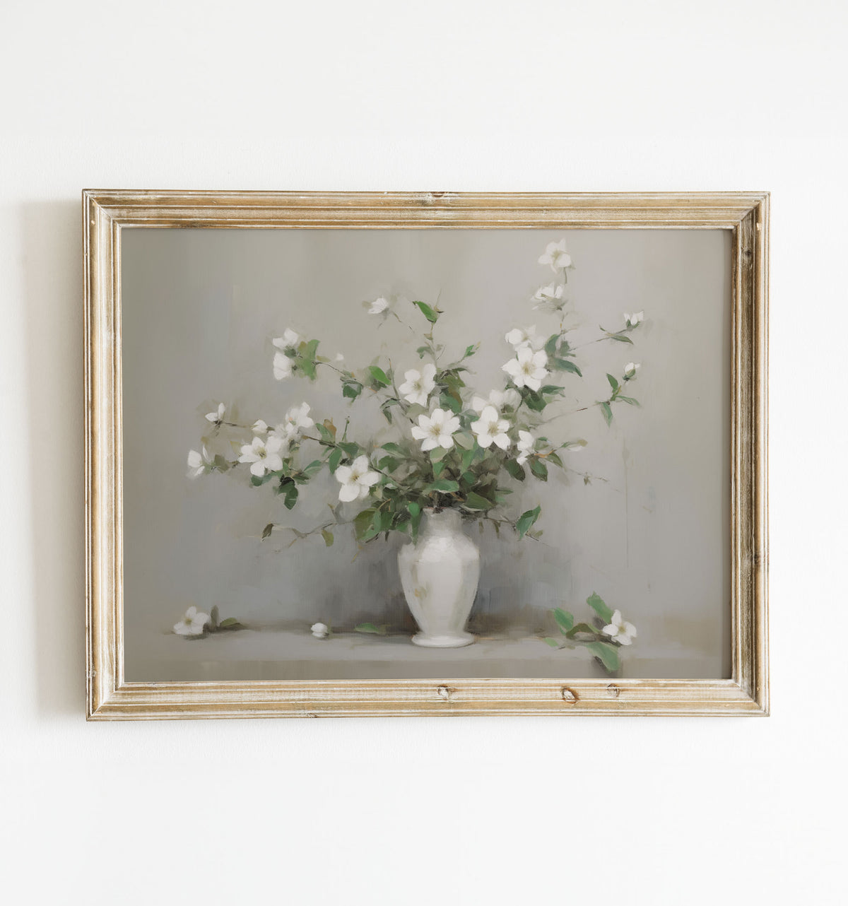 White Blossoms Art Print