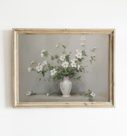 White Blossoms Art Print