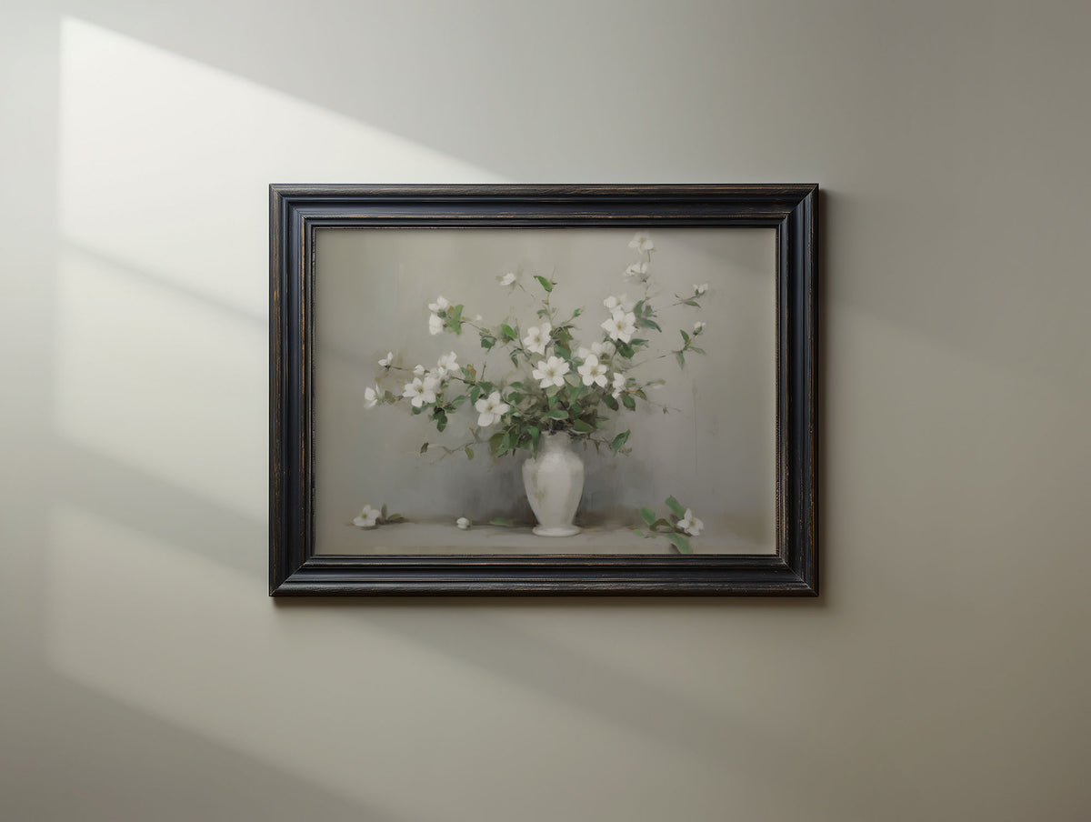 White Blossoms Art Print