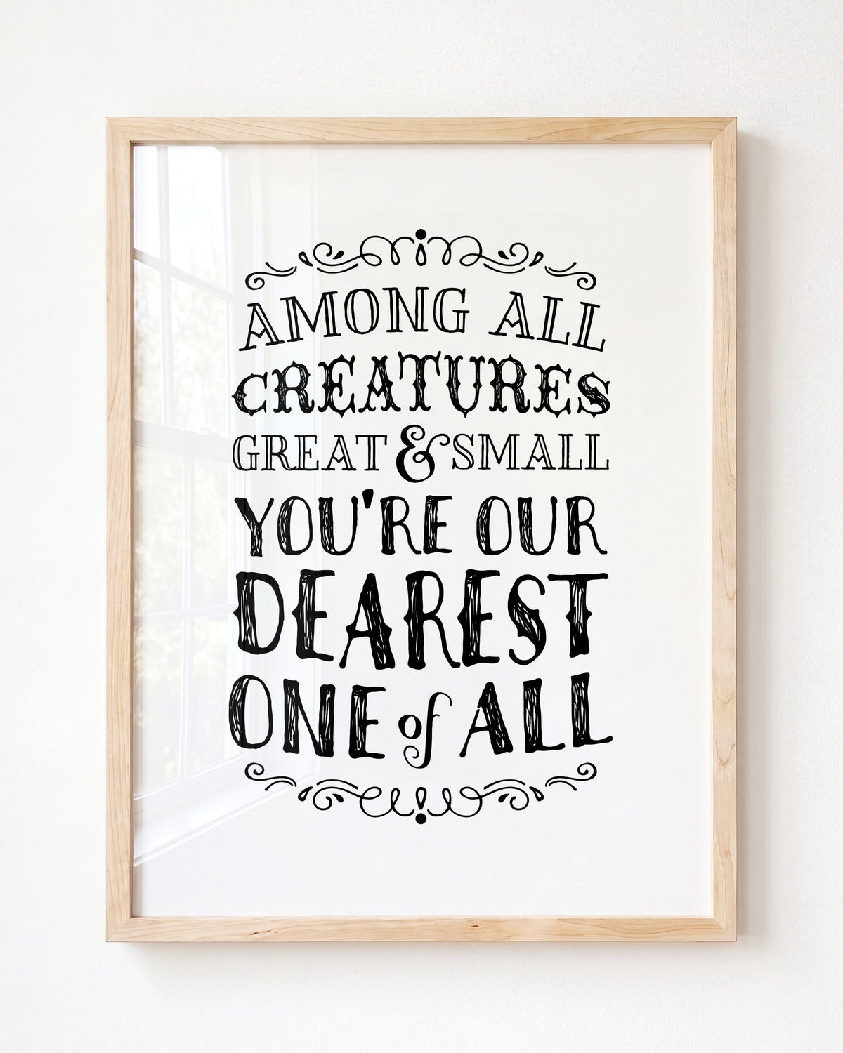 Among all creatures great and small - Framed Art