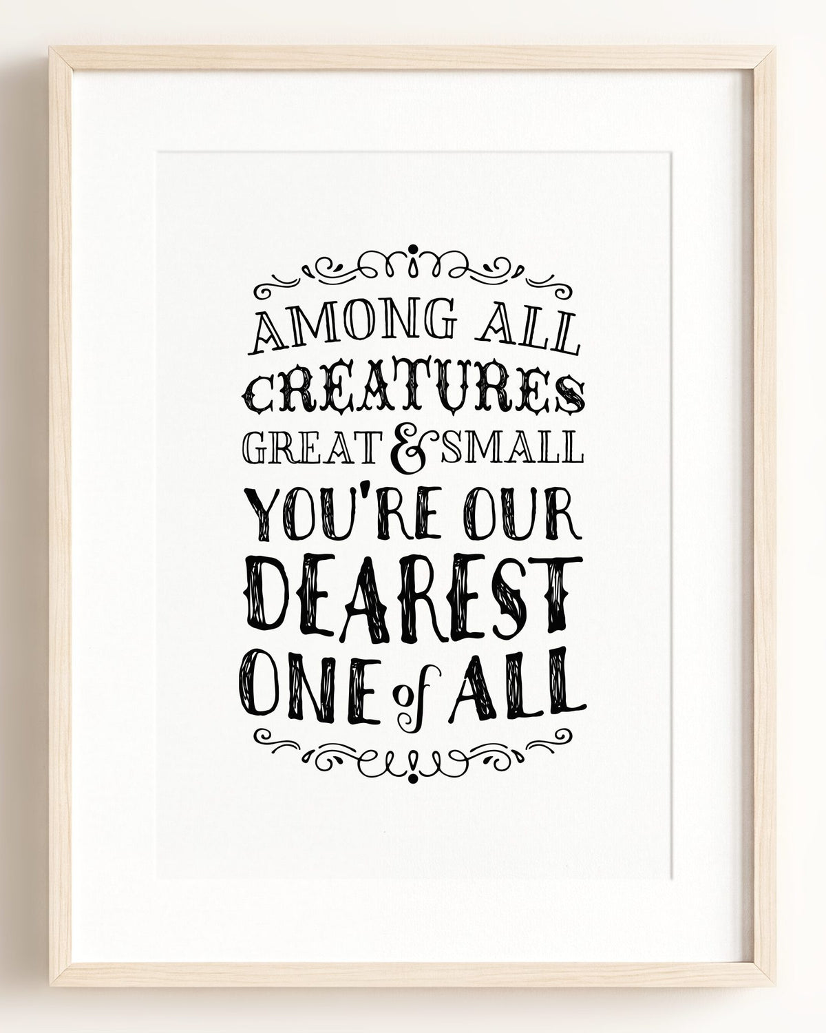 Among all creatures great and small