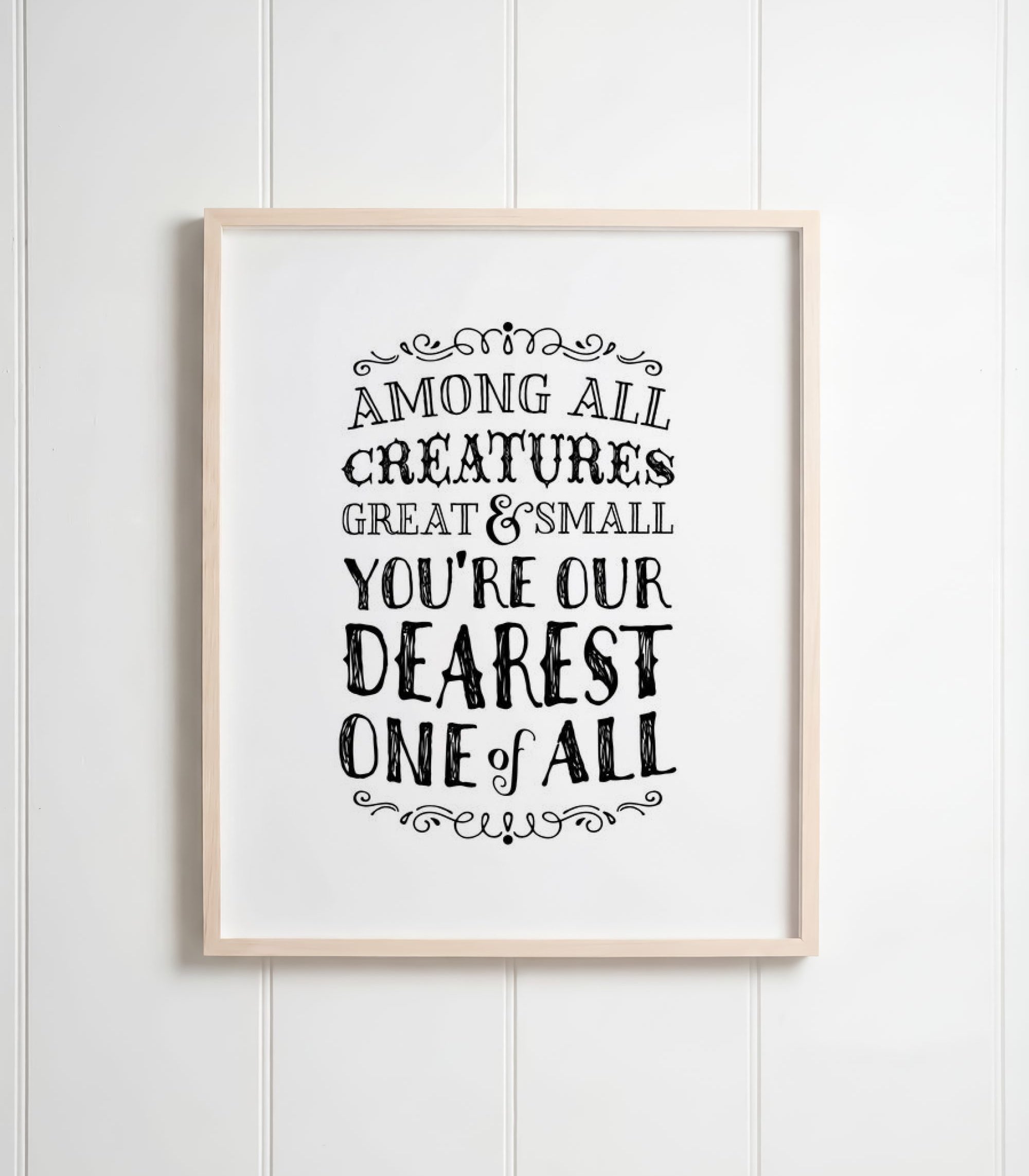 Among all creatures great and small